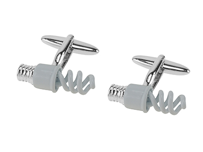 1871-2R White Energy-saving Lamps Cufflinks