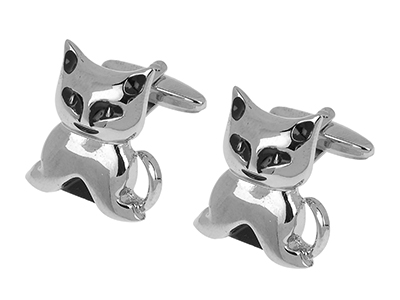 TN-1747R Animal Lucky Cat Cufflinks