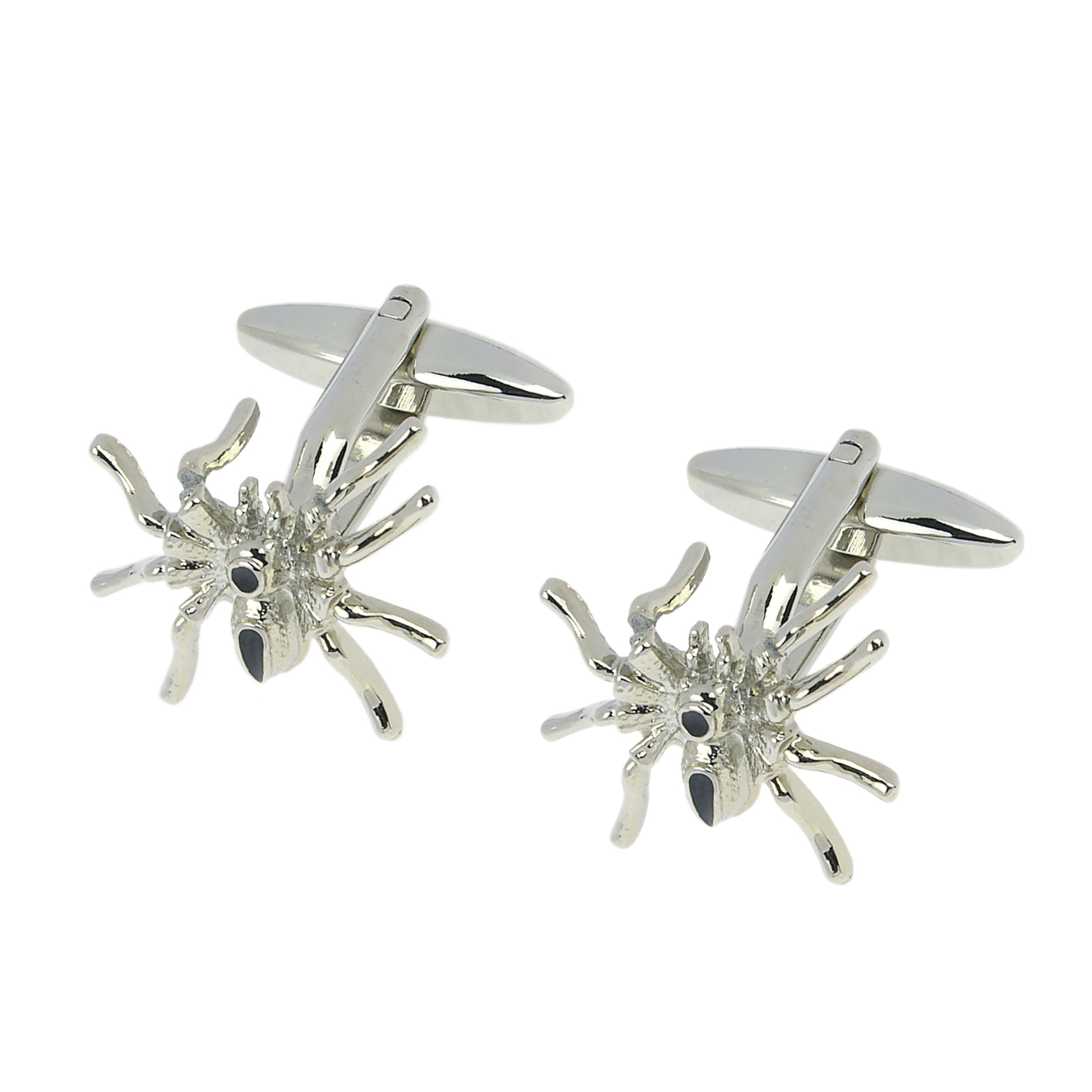 243-14R Silver Spider Cufflinks