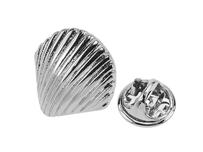1869-12R/TP Seashell Clutch Metal Lapel Pin