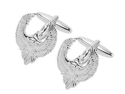 1868-8R Silver Eagle USA Shirt Cufflinks