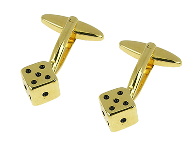 197-23G Novelty Gambling Dice Men Cufflinks