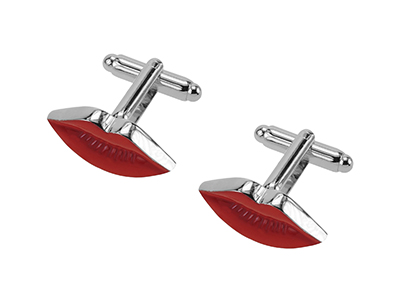 1476-21R 2020 Sexy Hot Red Lip Funny Cufflinks