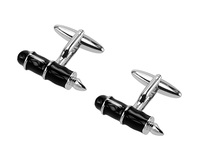 152-4R Black Pen Cufflinks