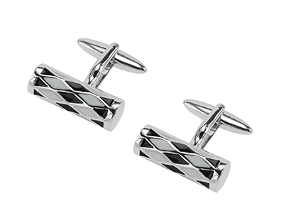 658-4R Shirt Enamel Cylinder Cufflinks