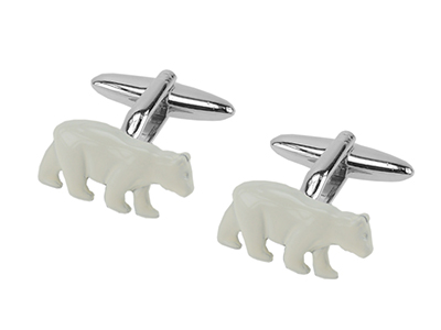 1869-10R Polar Bear Cufflinks