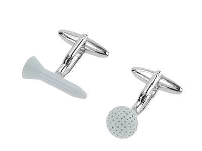 TN-1581R Golf Ball and Tee Cufflinks