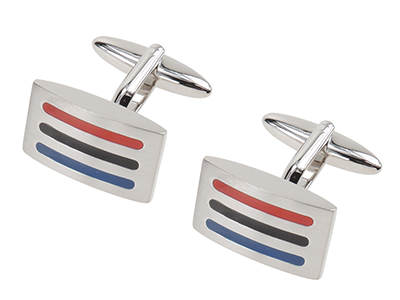 612-17R1 Corlorful Striped Cufflinks