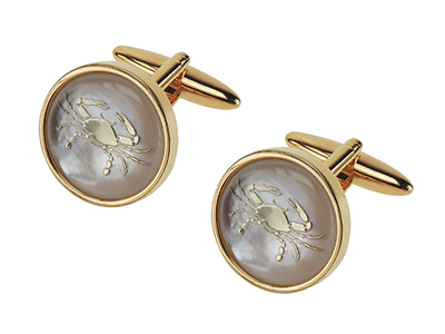 668-5G Cancer Twelve Constellations Cancer Cufflinks