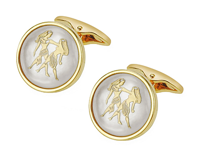 668-5G Twelve Constellations Gemini Cufflinks