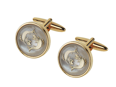 668-5G Twelve Constellations Pisces Cufflinks