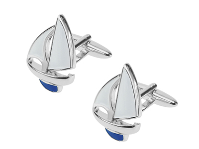 1872-9R Nautical Sail Boat Cufflinks