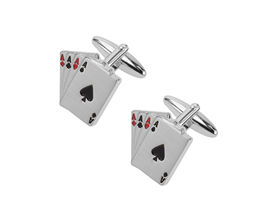 281-10R1 Casino Playing Card Cufflinks