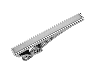 TN-3258R2 High Quality Brush Silver Blank Tie Clip