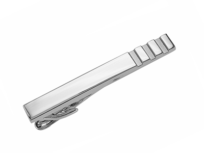 TN-3242R2 Silver Clasp Tie Bar
