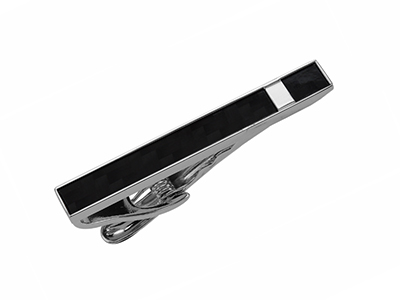 TN-3218 Gun Metal Carbon Fiber Tie Clip