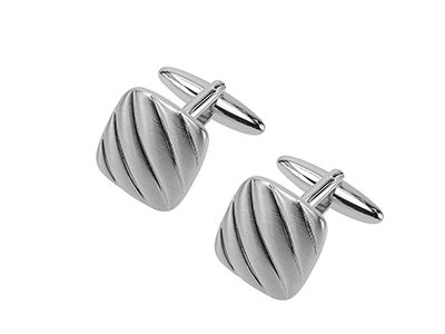 634-17R1 Brushed Sterling Silver Cufflinks