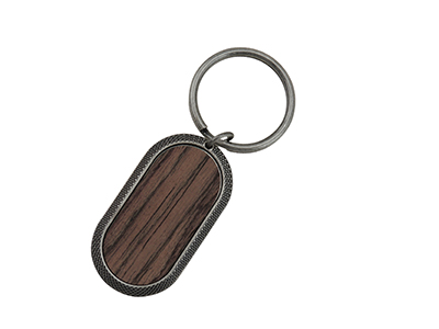 1462-12SA Antique Wood Key Chain