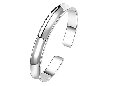 SSB0154R2 Mens Stainless Steel Brushed Groove Bangle