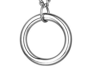 SSN0105R Classic Ring Stainless Steel Necklace