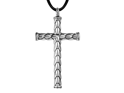 SSP0045R Stainless Steel Cross Necklace