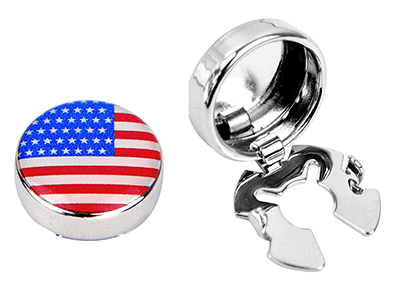 BC50-12R 15mm American Flag Button Covers